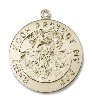 Round St. Roch Medal for Men