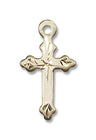 Beautiful Etched Tip Cross Necklace
