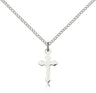 Women's Budded Tip Cross Necklace