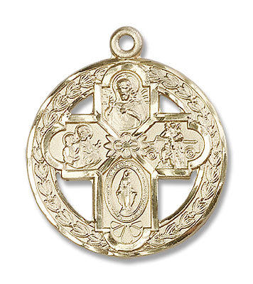 Round Four-Way Cross Medal | Made in the USA – Catholic Faith Store