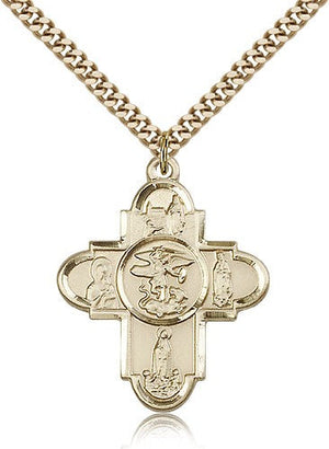St. Michael and Our Lady 5-Way Pendant