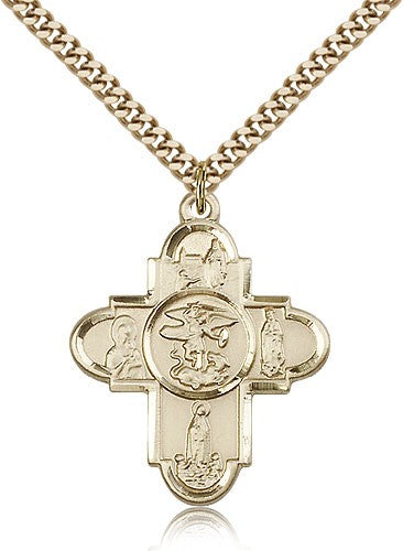 St. Michael and Our Lady 5-Way Pendant