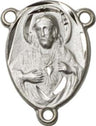 Scapular Sterling Silver Rosary Centerpiece