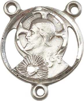 Scapular Sterling Silver Rosary Centerpiece