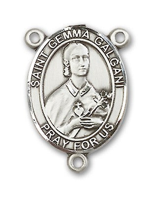 St. Gemma Galgani Rosary Centerpiece Sterling Silver or Pewter