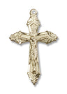 Men's Leafy Tip Crucifix Medal