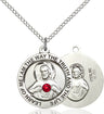 Round Medium Sacred Heart Pendant with Birthstone Options