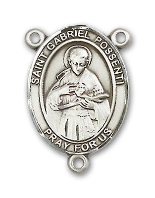 St. Gabriel Possenti Rosary Centerpiece Sterling Silver or Pewter