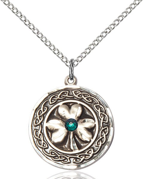 Shamrock Pendant with Birthstone Options