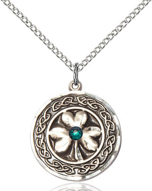 Shamrock Pendant with Birthstone Options