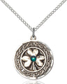 Shamrock Pendant with Birthstone Options