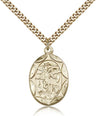 St. Michael & Guardian Angel Oval Scalloped Medal