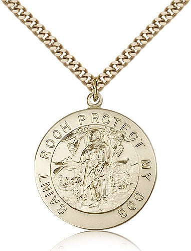Round St. Roch Medal for Men