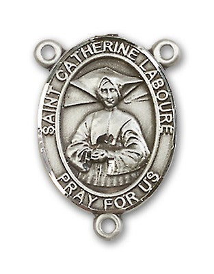 St. Catherine Laboure Rosary Centerpiece Sterling Silver or Pewter