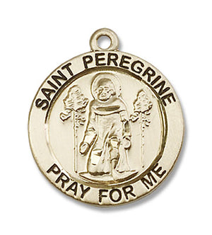 St. Peregrine Round Medal Necklace