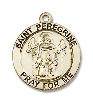 St. Peregrine Round Medal Necklace