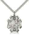 Wide Tip 4-Way Pendant with Descending Dove