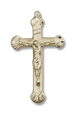 Shell Tip Sterling Crucifix Necklace