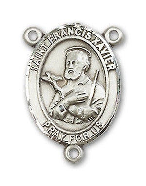 St. Francis Xavier Rosary Centerpiece Sterling Silver or Pewter