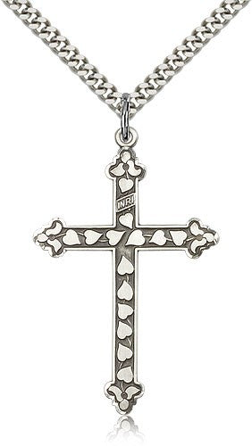 Cross Pendant with Hearts