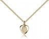 Very Small Open-Cut Heart Shaped St. Christopher Necklace