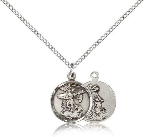Petite Round St. Michael & Guardian Angel Medal for Women