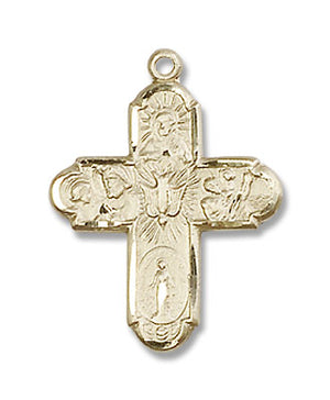 Small Cross Shaped Five-Way Medal