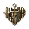 Heart of Jesus and Cross Pendant