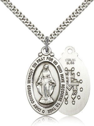 Men's Smaller Miraculous Medal Necklace