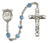 St. Ignatius of Loyola Sterling Silver Heirloom Rosary Squared Crucifix