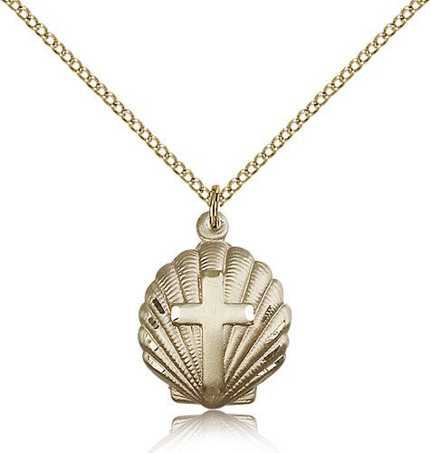 Cross Pendant Baptism Shell