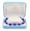Blue Venetian Glass Rosary Bracelet - 10mm