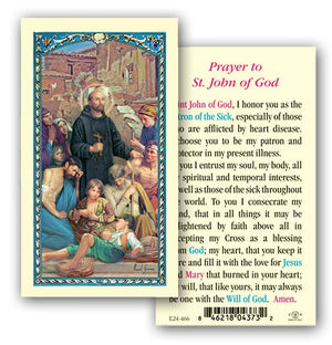St. John of God Laminated Prayer Card
