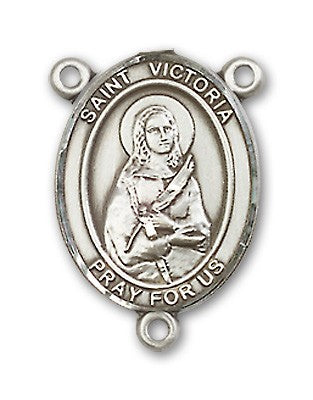 St. Victoria Rosary Centerpiece Sterling Silver or Pewter