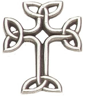 Celtic Knot Cross Lapel Pin - 1' H