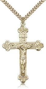 Men's Large Antiqued Crucifix Necklace