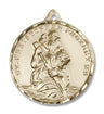 Large Round Saint Christopher Necklace for Men
