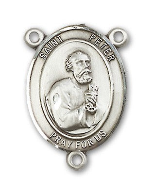 St. Peter the Apostle Rosary Centerpiece Sterling Silver or Pewter