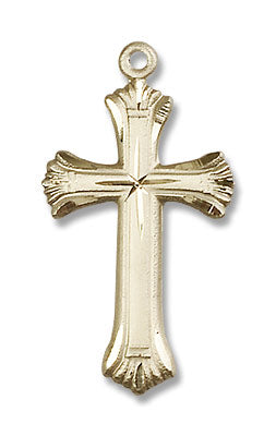 Scalloped Edge Women's Cross Necklace
