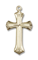 Scalloped Edge Women's Cross Necklace
