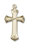 Scalloped Edge Women's Cross Necklace