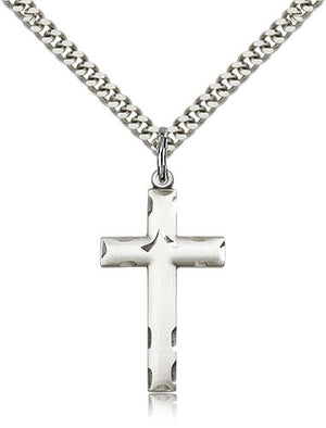 Matte Cross Pendant with Etchings