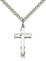 Matte Cross Pendant with Etchings