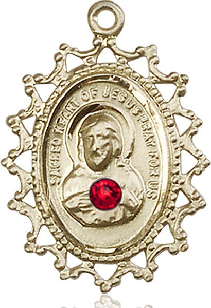 Cut-Out Scapular Pendant with Birthstone Options