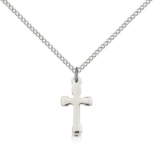 Shiny Block Tip Cross Pendant