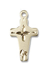 Small Wide Edge Cross Necklace