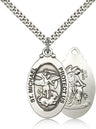 Oval Double-sided St. Michael Guardian Medal