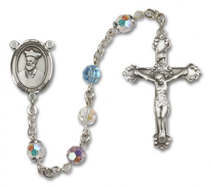 St. Philip Neri Sterling Silver Heirloom Rosary Fancy Crucifix