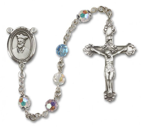 St. Philip Neri Sterling Silver Heirloom Rosary Fancy Crucifix