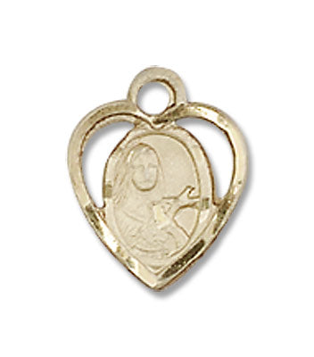 Petite St. Theresa Heart Shaped Necklace